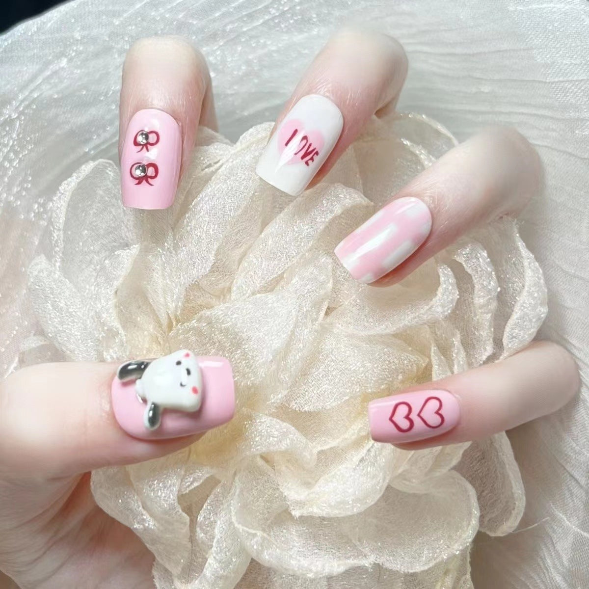 Glitter Nail Art Patches with Butterfly Design