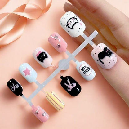 Glitter Nail Art Patches with Butterfly Design