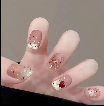 Glitter Nail Art Patches with Butterfly Design