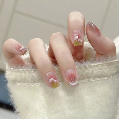 Glitter Nail Art Patches with Butterfly Design