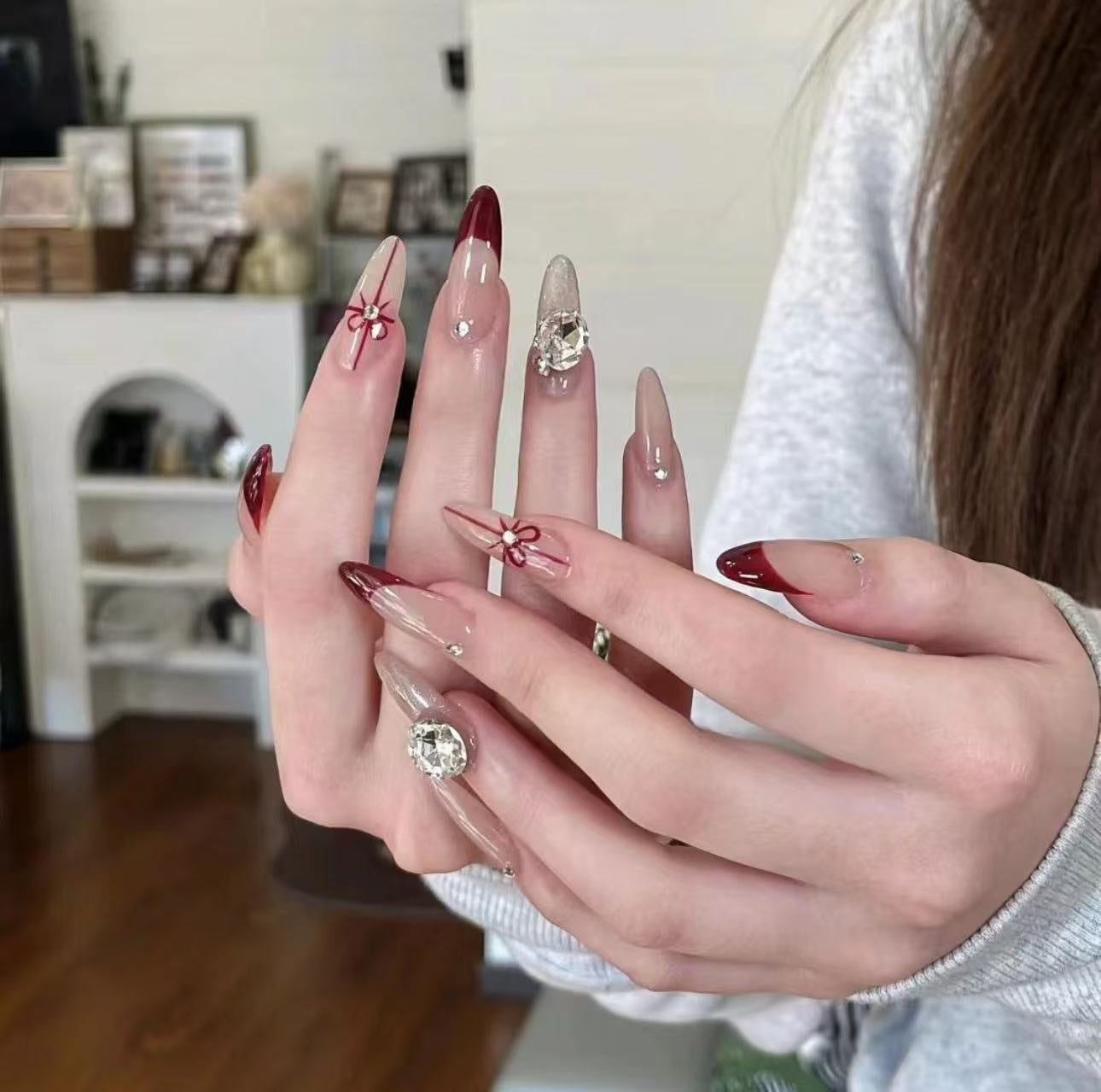 Glitter Nail Art Patches with Butterfly Design