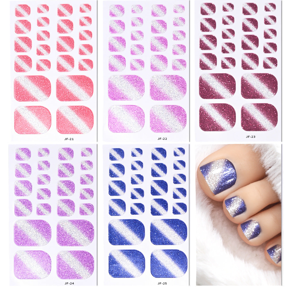 Glitter Toe Nail Art Stickers