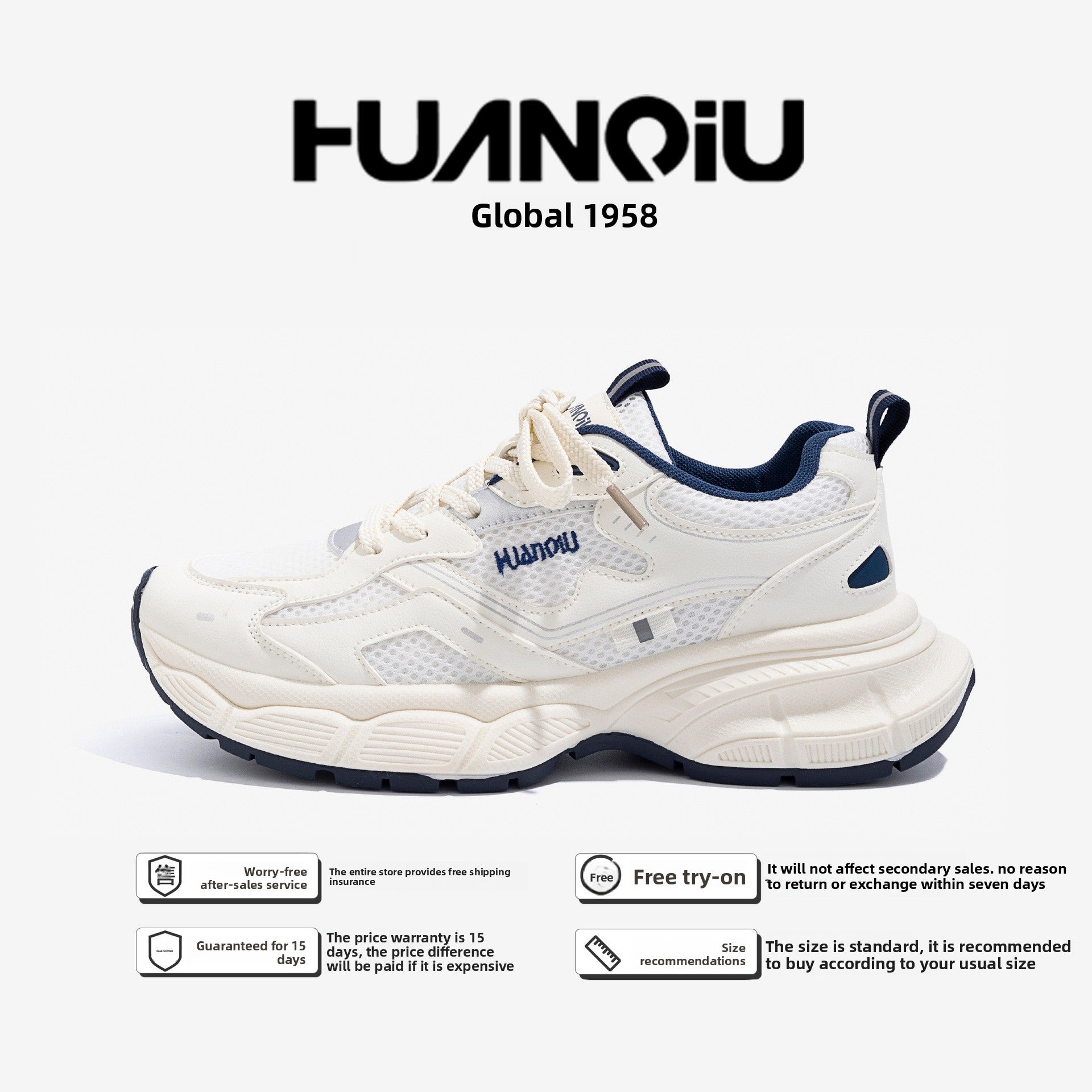 Global men's shoes breathable dad shoes