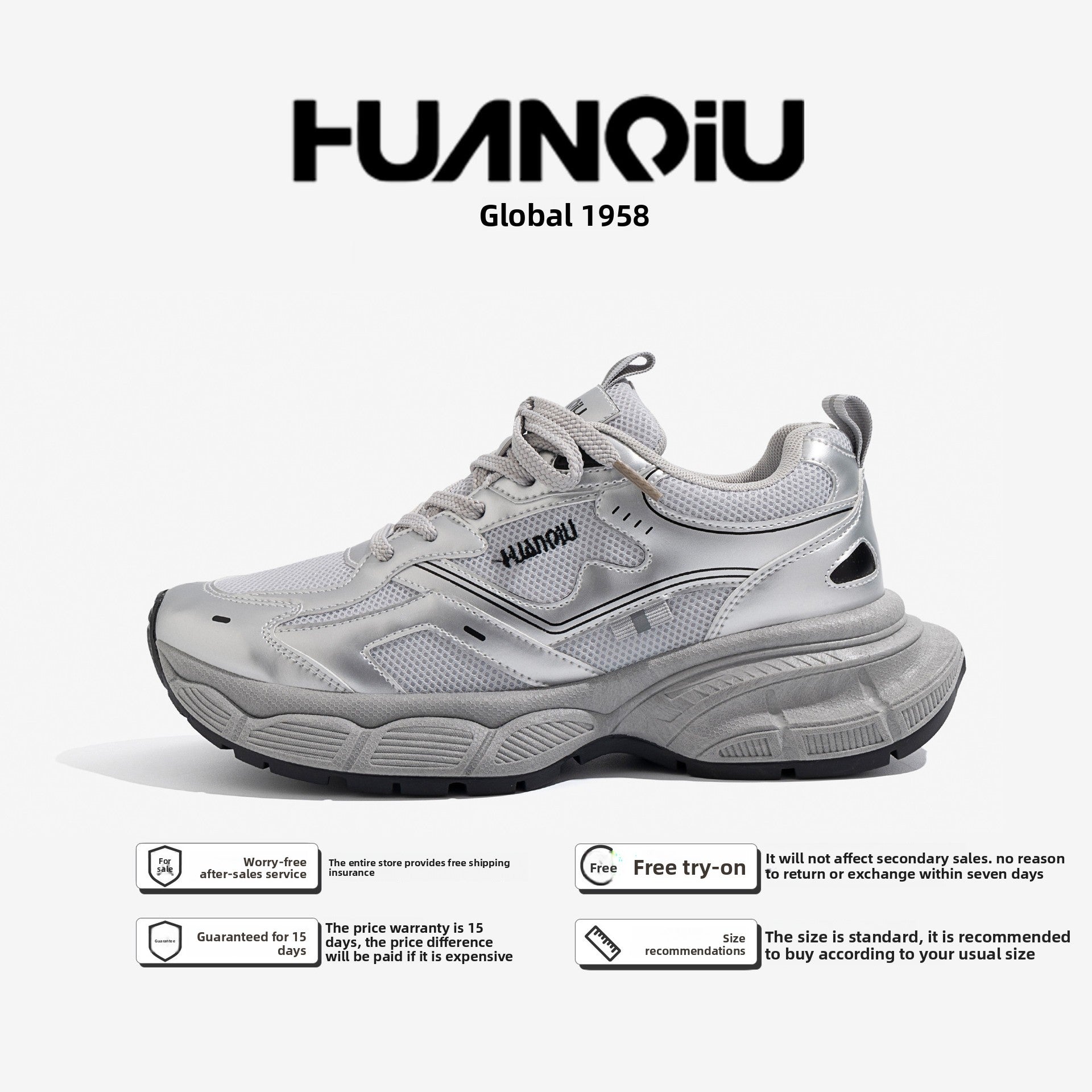 Global men's shoes breathable dad shoes