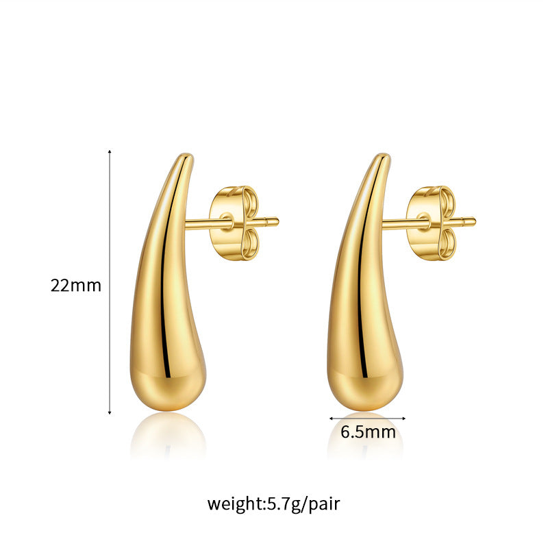Glossy Irregular Drop Earrings