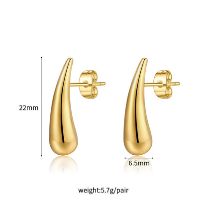 Glossy Irregular Drop Earrings