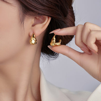 Glossy Irregular Drop Earrings