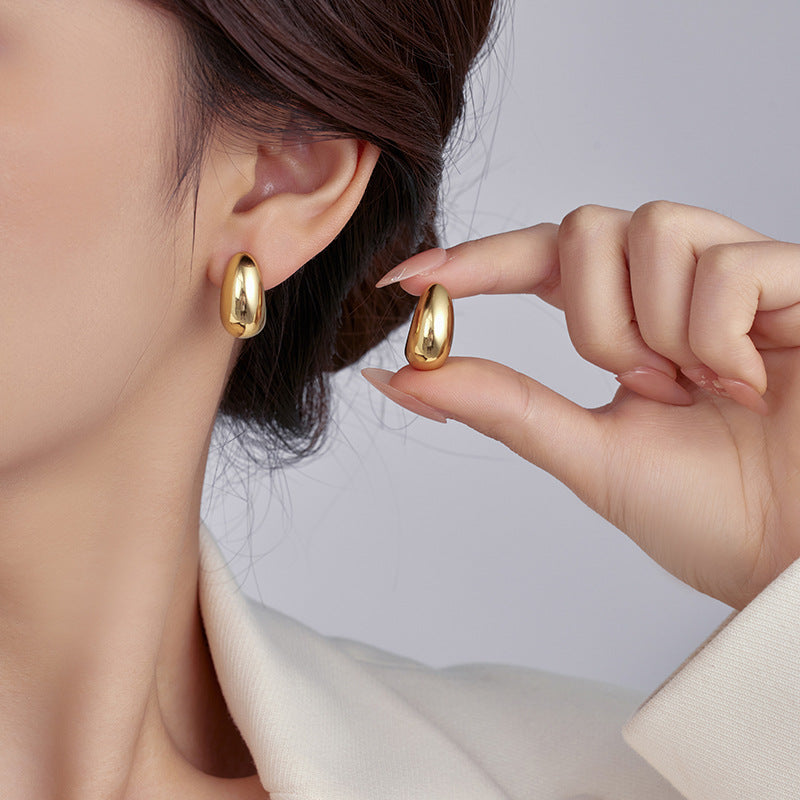 Glossy Irregular Drop Earrings