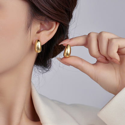 Glossy Irregular Drop Earrings