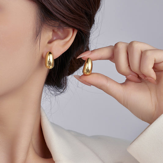Glossy Irregular Drop Earrings