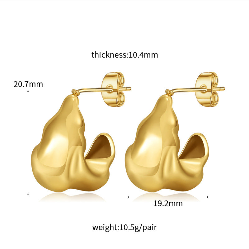 Glossy Irregular Drop Earrings