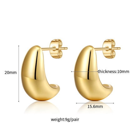 Glossy Irregular Drop Earrings