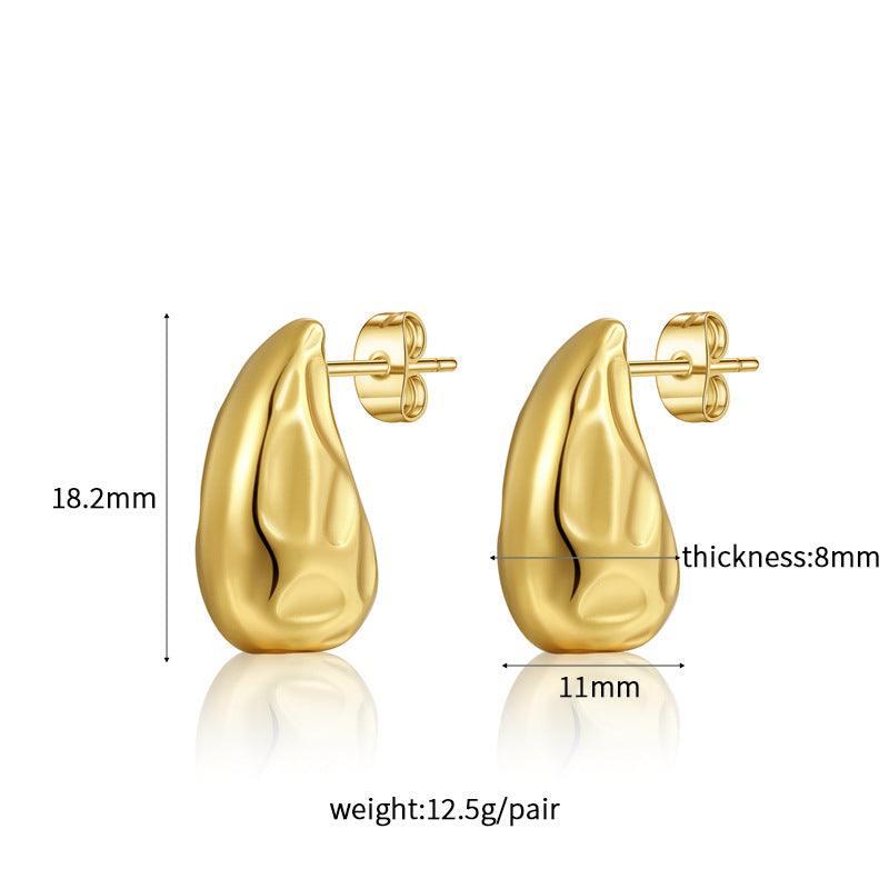 Glossy Irregular Drop Earrings