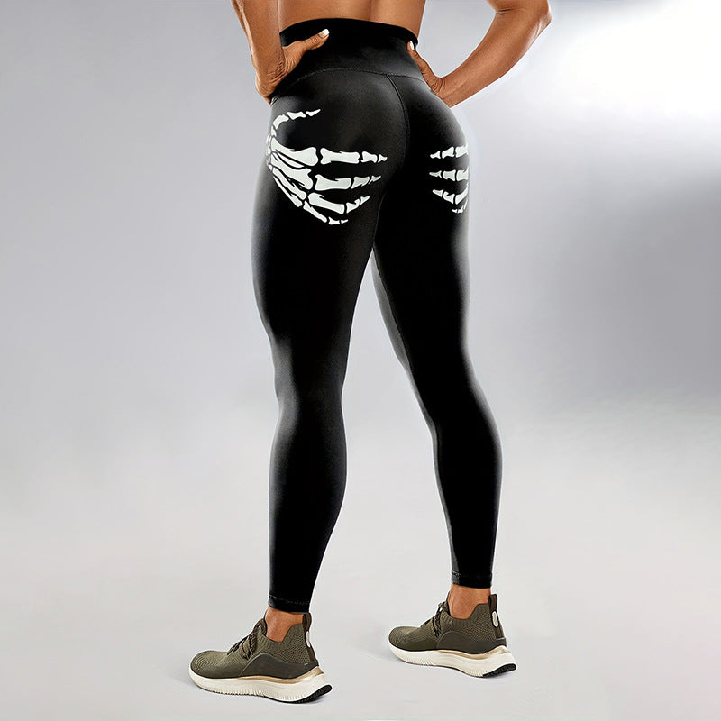 Glow-in-Dark High-Waisted Fitness Yoga Pants