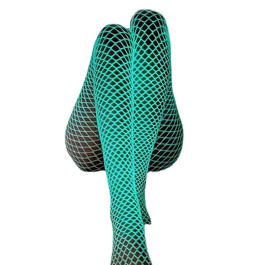Glow-in-the-Dark Fishnet Bodysuit and Stockings