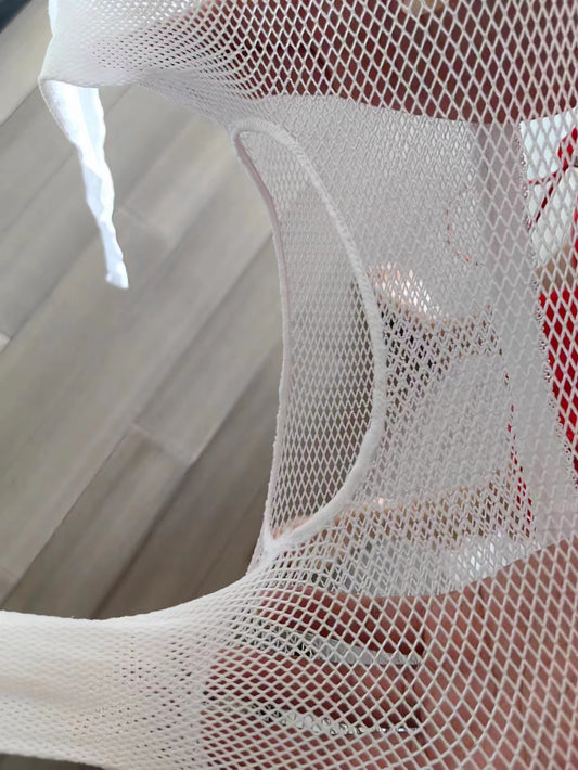 Glow-in-the-Dark Fishnet Bodysuit and Stockings
