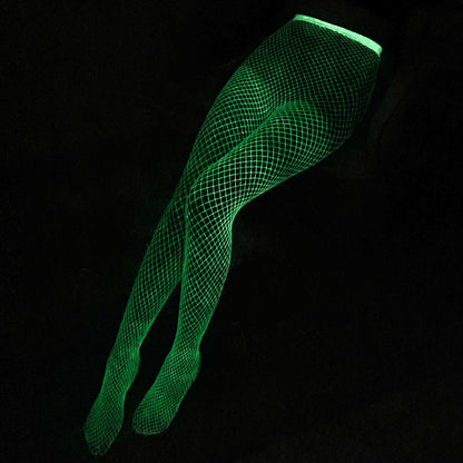 Glow-in-the-Dark Fishnet Bodysuit and Stockings