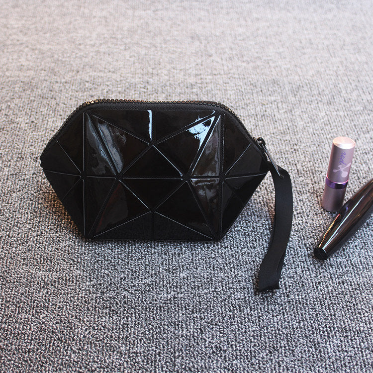 Glow-in-the-dark geometric diamond pattern bag