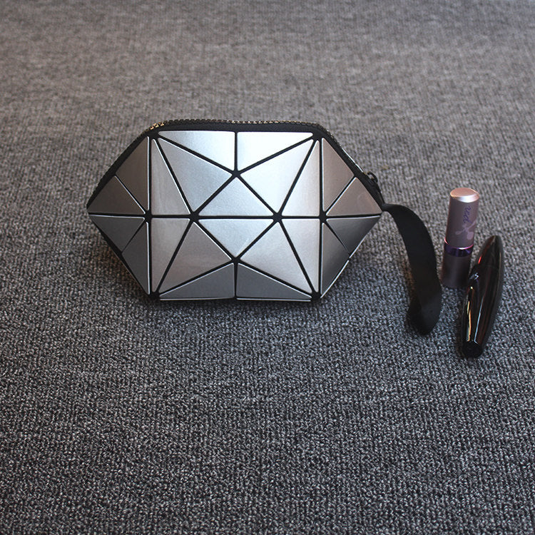 Glow-in-the-dark geometric diamond pattern bag