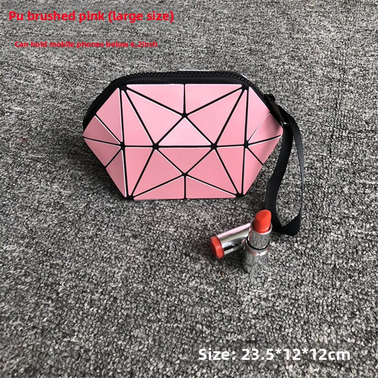 Glow-in-the-dark geometric diamond pattern bag