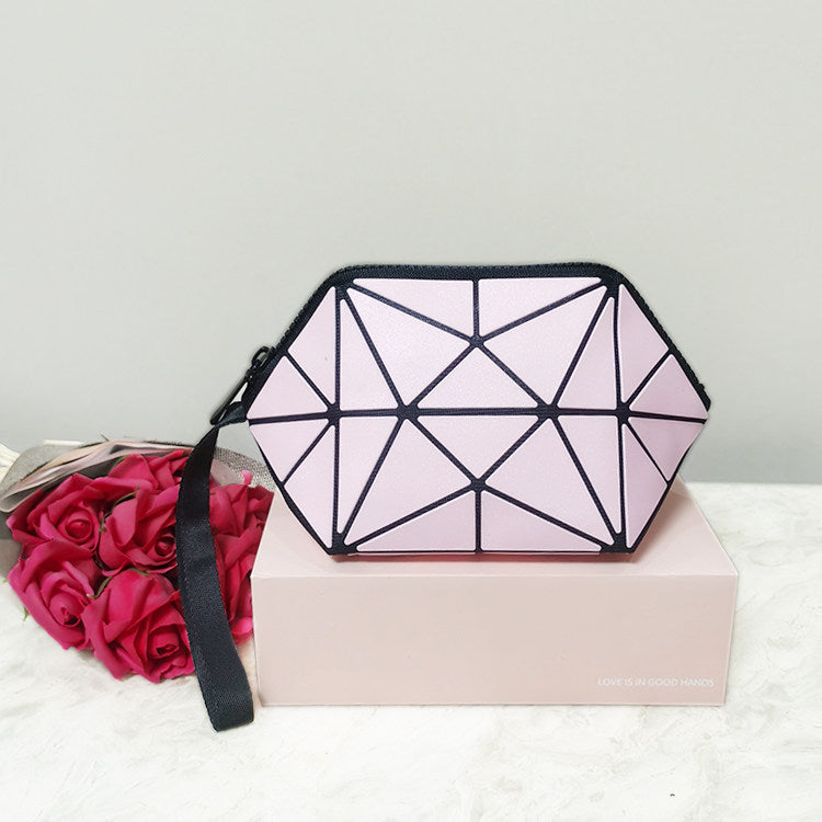 Glow-in-the-dark geometric diamond pattern bag