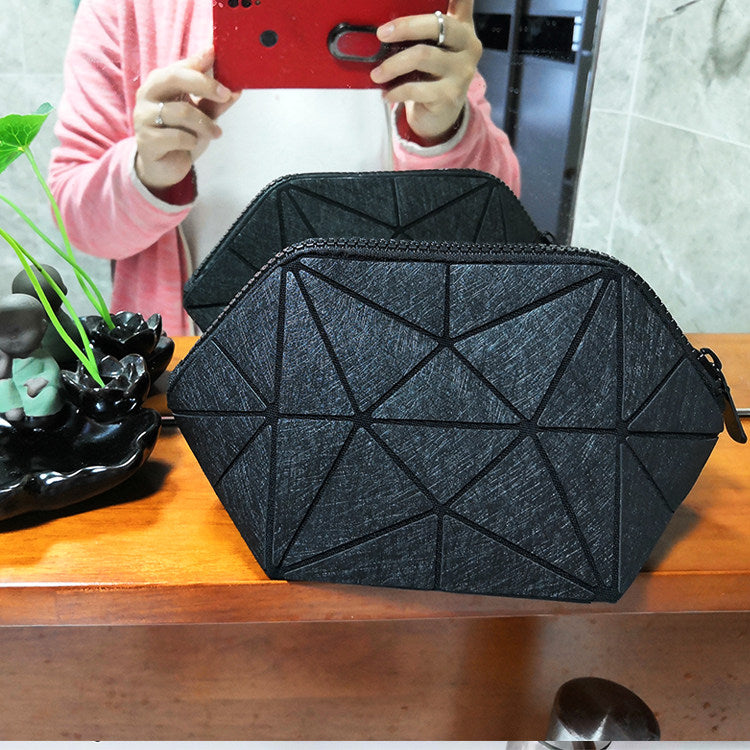 Glow-in-the-dark geometric diamond pattern bag