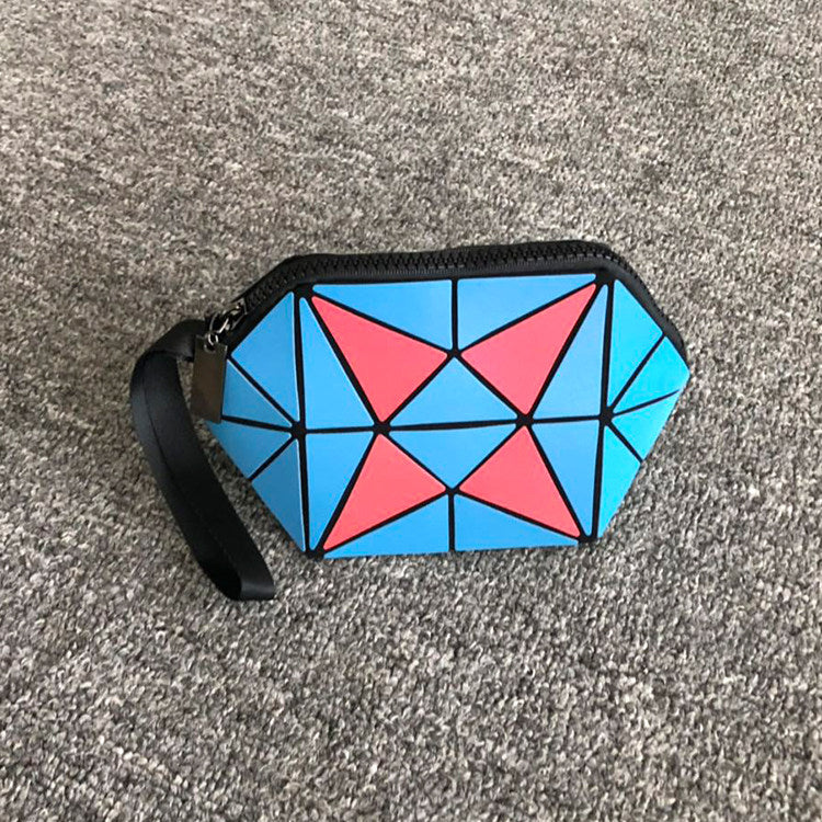 Glow-in-the-dark geometric diamond pattern bag