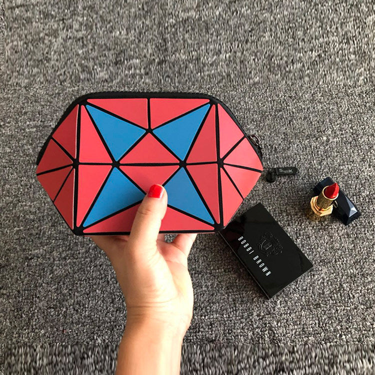 Glow-in-the-dark geometric diamond pattern bag