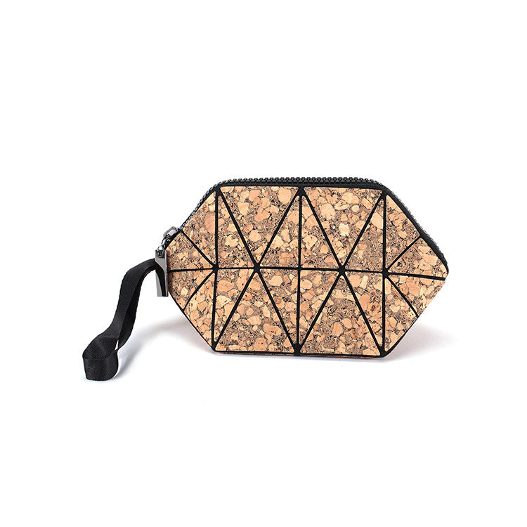Glow-in-the-dark geometric diamond pattern bag