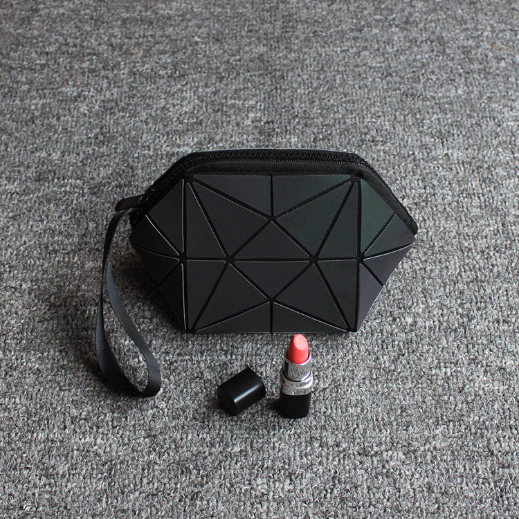 Glow-in-the-dark geometric diamond pattern bag