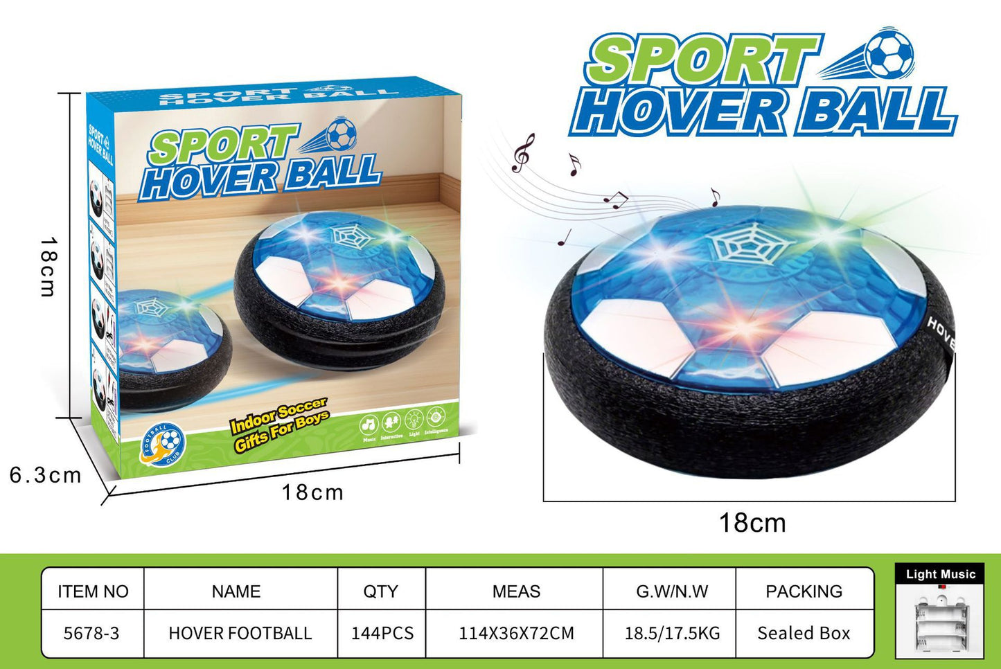 Glow-in-the-Dark Soccer Ball Toy