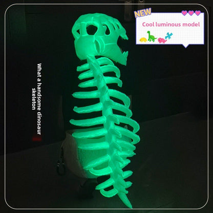 Glowing Dinosaur Skeleton Mask and Hat Set