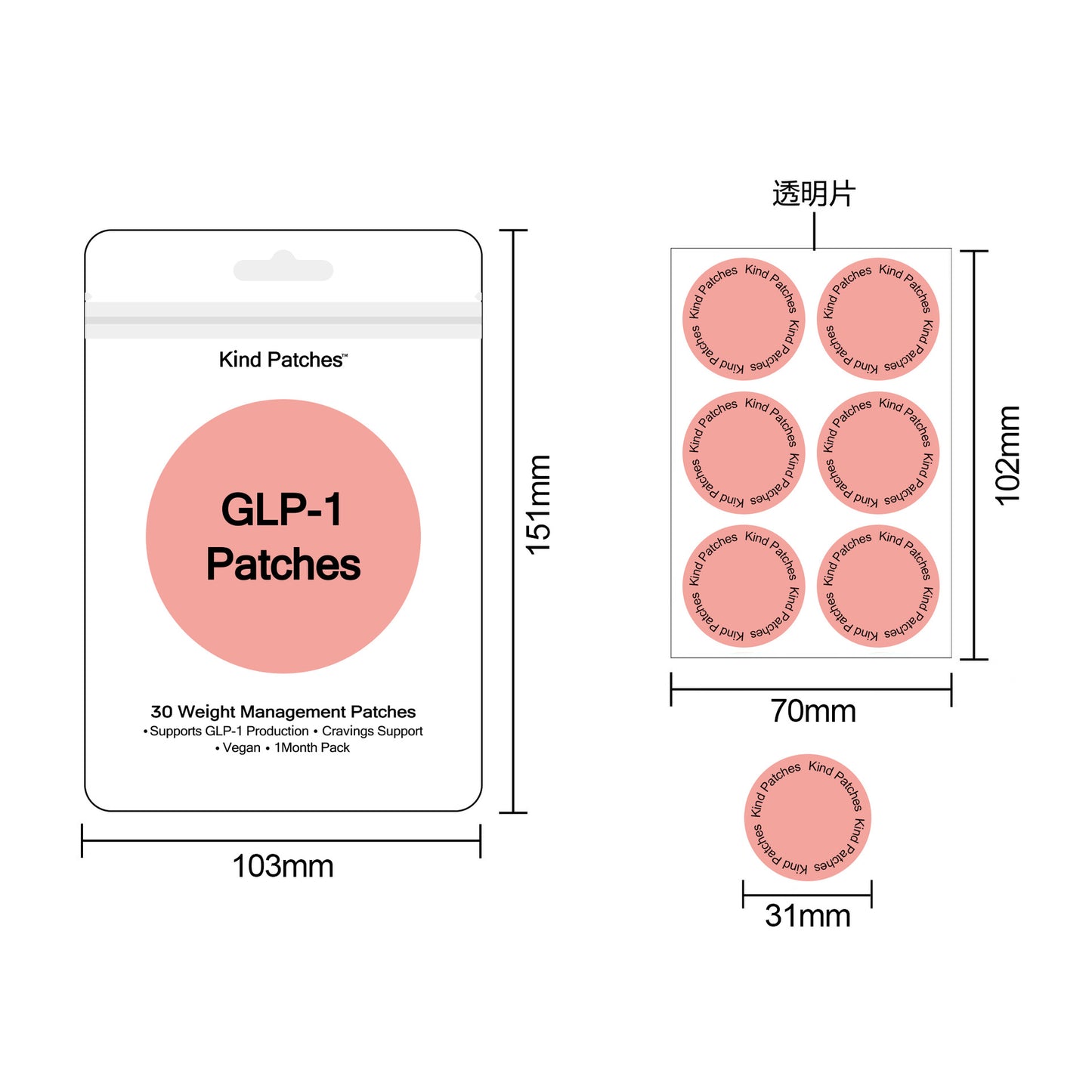 GLP-1 Body Contour Patches for Skin Firming