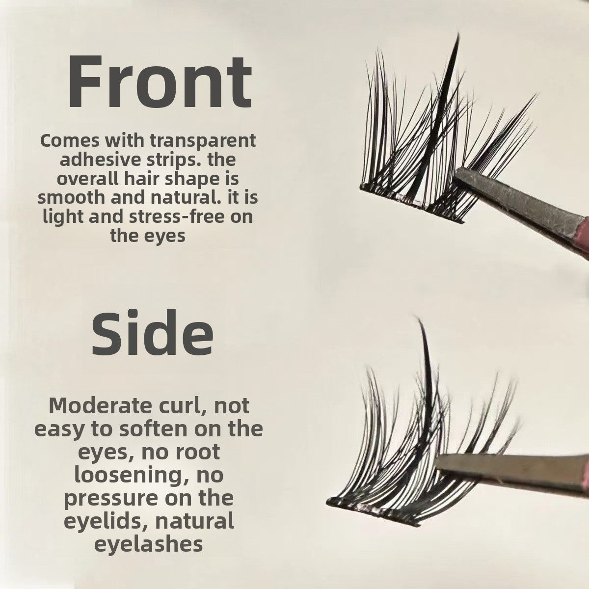 Glue-Free False Eyelashes Natural Look