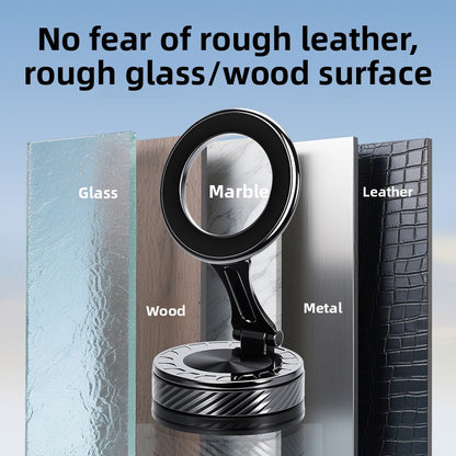 Glue-on suction cup car phone holder