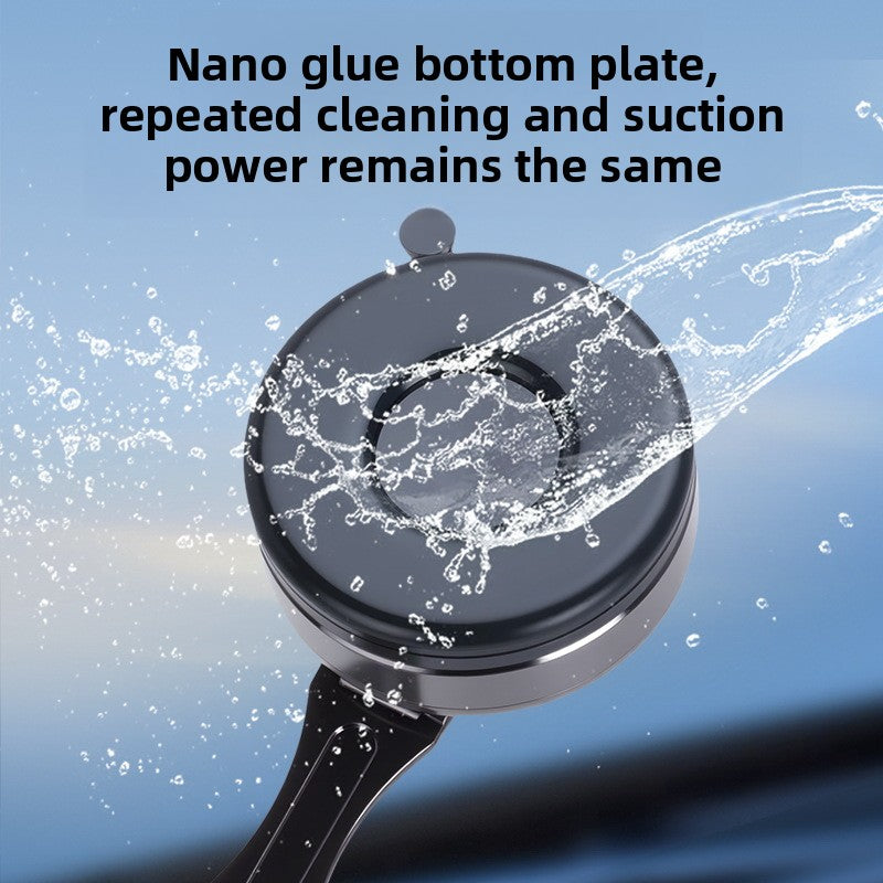 Glue-on suction cup car phone holder