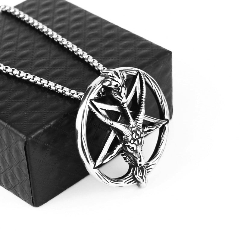 Goat hexagonal star pendant