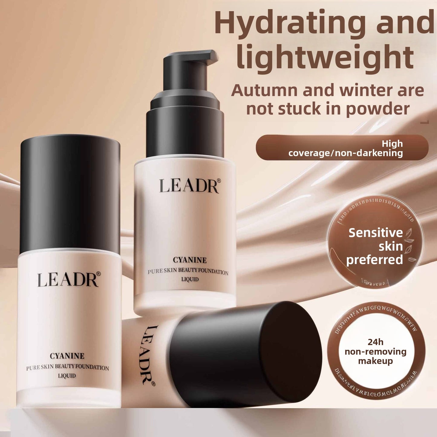 Goddess Beauty Pure Beauty Liquid Foundation Air Cushion Cc Cream Concealer Isolating Moisturizing Non-Removing Makeup Bb Cream Wholesale