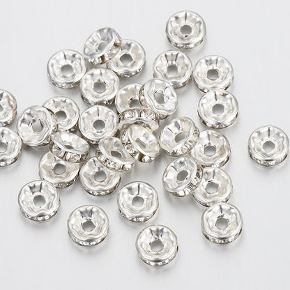 Gold-Colored Rhinestone Spacer Beads
