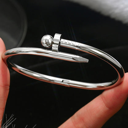 Gold-colored stainless steel bracelet