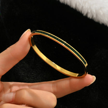 Gold-colored stainless steel bracelet