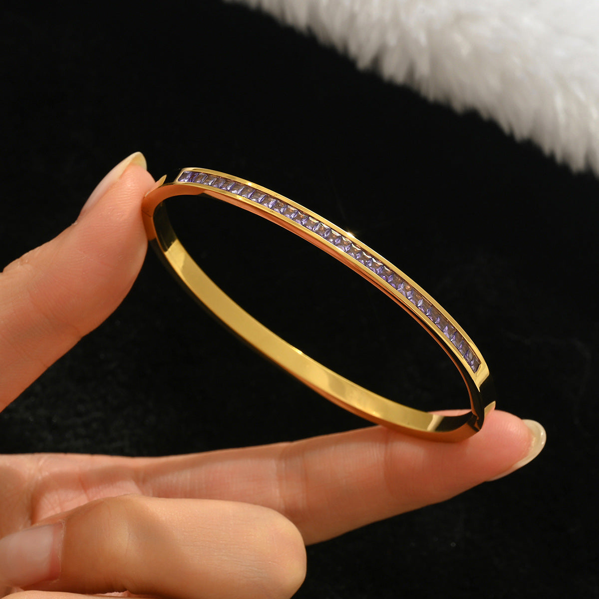 Gold-colored stainless steel bracelet