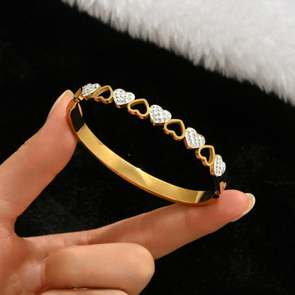 Gold-colored stainless steel bracelet
