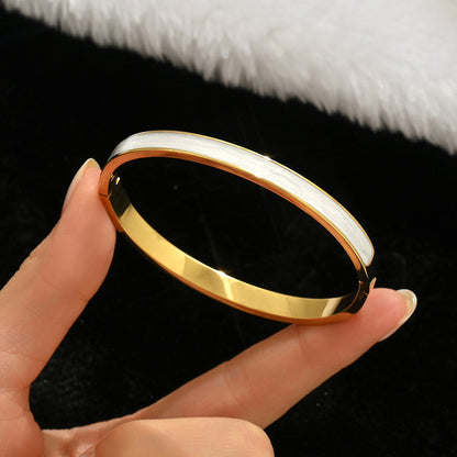 Gold-colored stainless steel bracelet