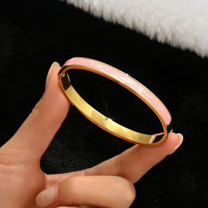 Gold-colored stainless steel bracelet