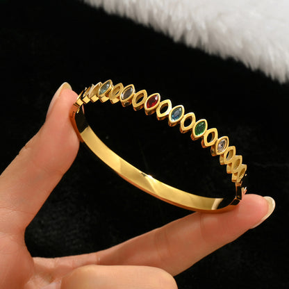 Gold-colored stainless steel bracelet