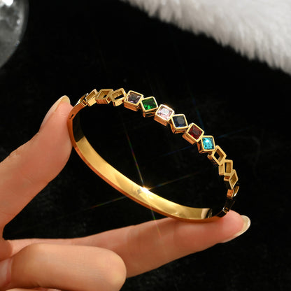 Gold-colored stainless steel bracelet