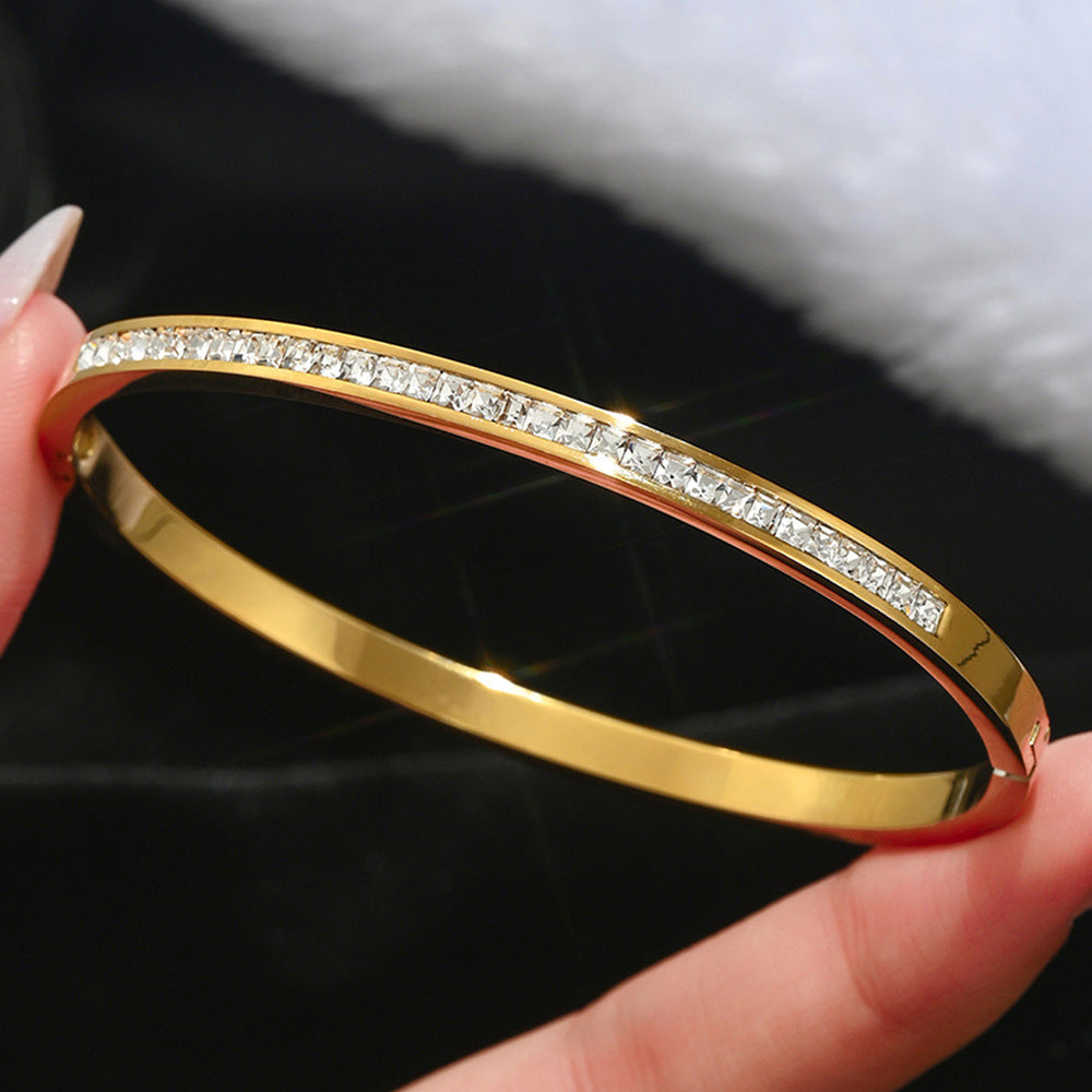Gold-colored stainless steel bracelet
