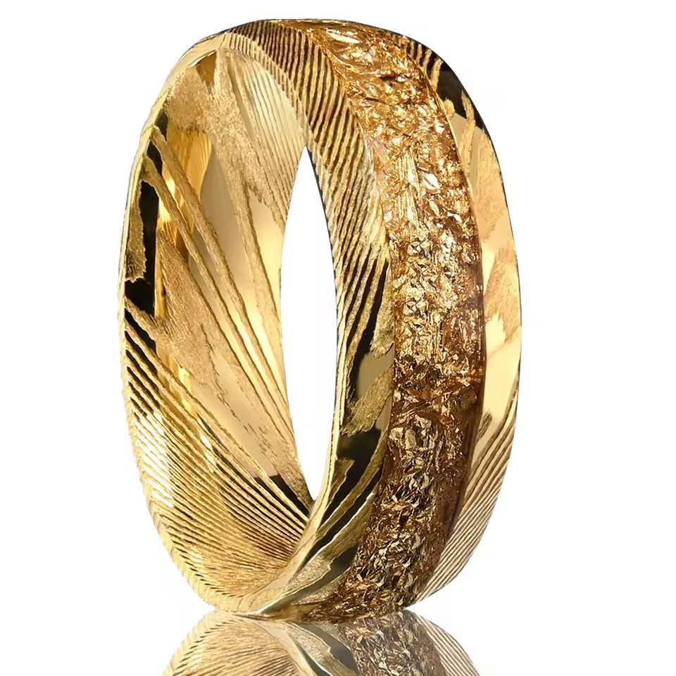 Gold foil men's ring