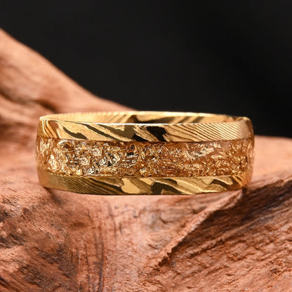 Gold foil men's ring